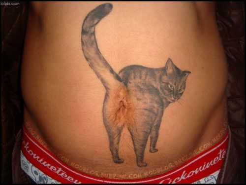 belly-button-tattoo. Now, isn't this just the cat's MEOW?
